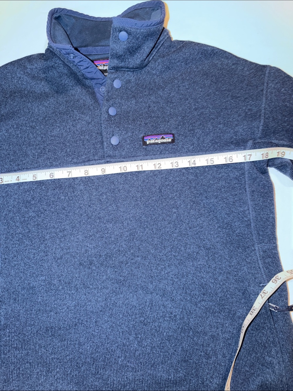 Patagonia Blue Four Snap-T Pullover Sweater - Picture 5 of 7